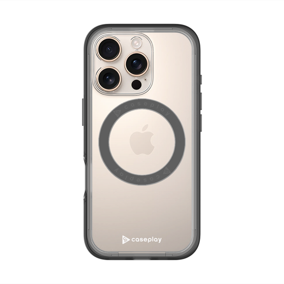 スリムプロテクションプレミアムケース with MagSafe［ オリジナル - caseplayロゴ - ホワイト/A ］