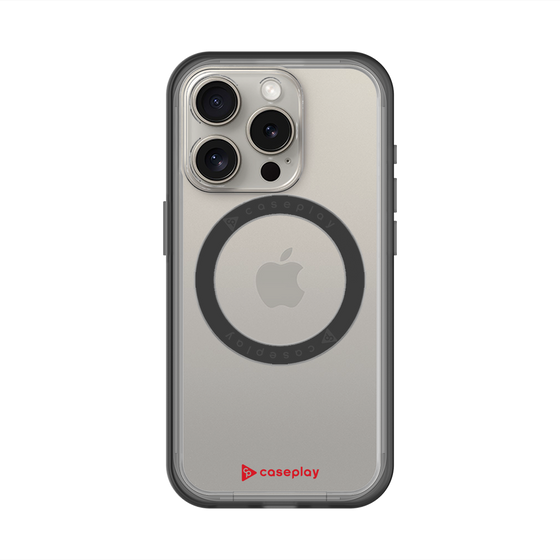 スリムプロテクションプレミアムケース with MagSafe［ オリジナル - caseplayロゴ - レッド/A ］