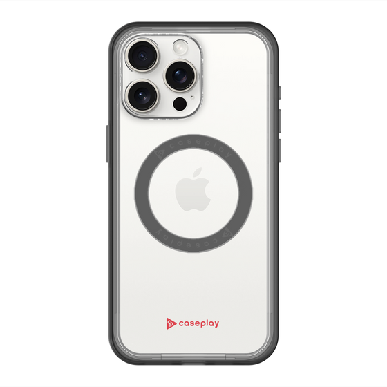 スリムプロテクションプレミアムケース with MagSafe［ オリジナル - caseplayロゴ - レッド/A ］