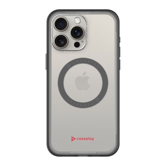 スリムプロテクションプレミアムケース with MagSafe［ オリジナル - caseplayロゴ - レッド/A ］