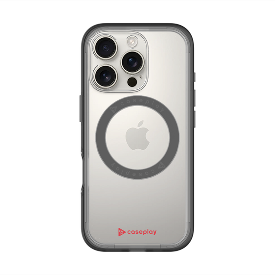 スリムプロテクションプレミアムケース with MagSafe［ オリジナル - caseplayロゴ - レッド/A ］