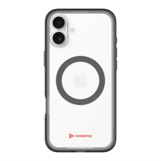 スリムプロテクションプレミアムケース with MagSafe［ オリジナル - caseplayロゴ - レッド/A ］