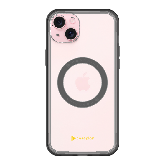 スリムプロテクションプレミアムケース with MagSafe［ オリジナル - caseplayロゴ - イエロー/A ］