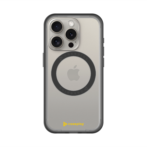 スリムプロテクションプレミアムケース with MagSafe［ オリジナル - caseplayロゴ - イエロー/A ］