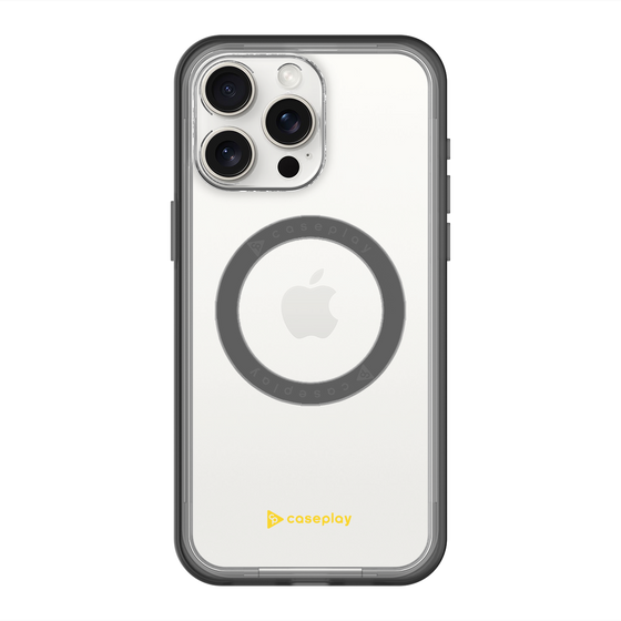 スリムプロテクションプレミアムケース with MagSafe［ オリジナル - caseplayロゴ - イエロー/A ］