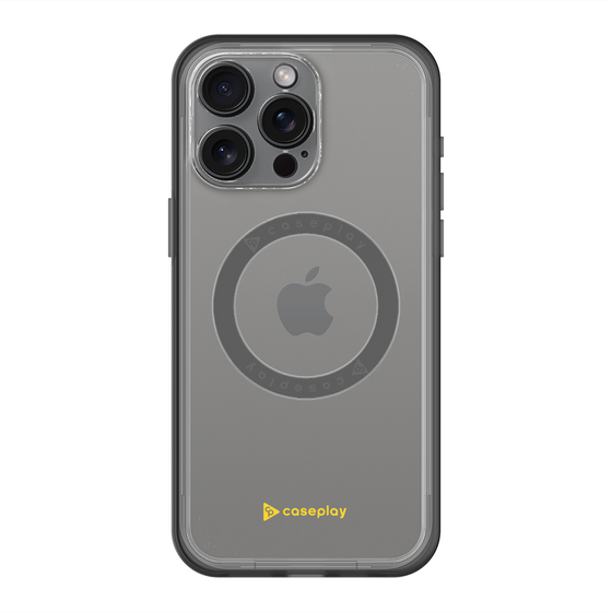 スリムプロテクションプレミアムケース with MagSafe［ オリジナル - caseplayロゴ - イエロー/A ］