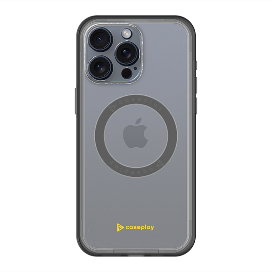 スリムプロテクションプレミアムケース with MagSafe［ オリジナル - caseplayロゴ - イエロー/A ］
