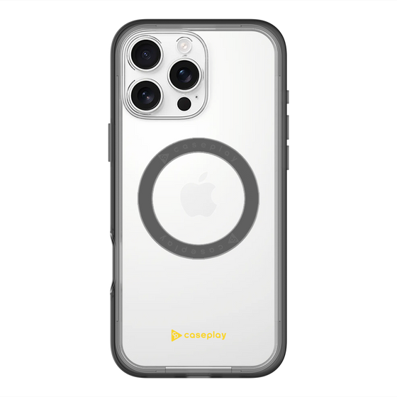 スリムプロテクションプレミアムケース with MagSafe［ オリジナル - caseplayロゴ - イエロー/A ］