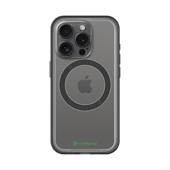 スリムプロテクションプレミアムケース with MagSafe［ オリジナル - caseplayロゴ - グリーン/A ］