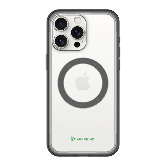 スリムプロテクションプレミアムケース with MagSafe［ オリジナル - caseplayロゴ - グリーン/A ］