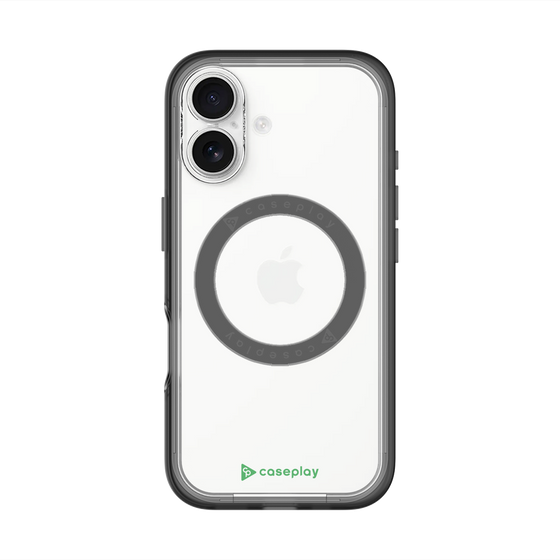 スリムプロテクションプレミアムケース with MagSafe［ オリジナル - caseplayロゴ - グリーン/A ］