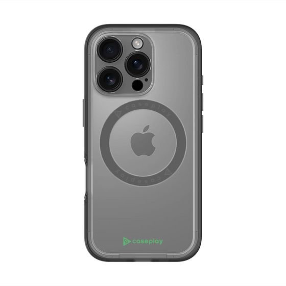 スリムプロテクションプレミアムケース with MagSafe［ オリジナル - caseplayロゴ - グリーン/A ］