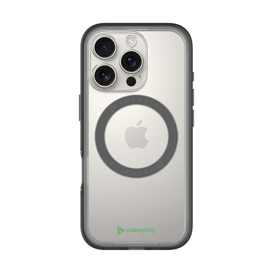 スリムプロテクションプレミアムケース with MagSafe［ オリジナル - caseplayロゴ - グリーン/A ］