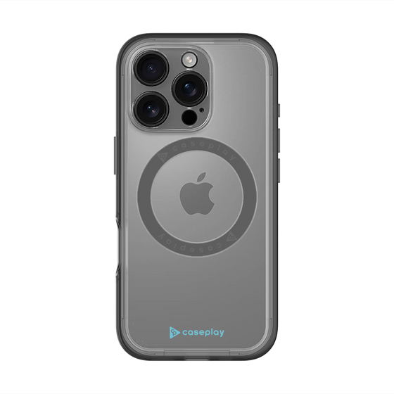 スリムプロテクションプレミアムケース with MagSafe［ オリジナル - caseplayロゴ - ライトブルー/A ］