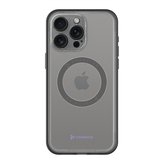 スリムプロテクションプレミアムケース with MagSafe［ オリジナル - caseplayロゴ - パープル/A ］