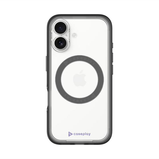 スリムプロテクションプレミアムケース with MagSafe［ オリジナル - caseplayロゴ - パープル/A ］