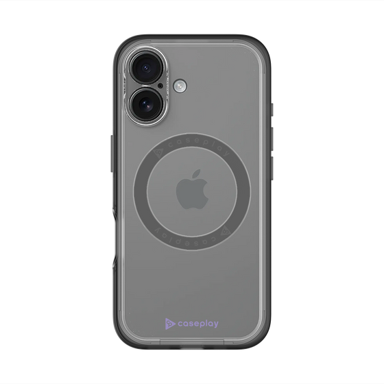 スリムプロテクションプレミアムケース with MagSafe［ オリジナル - caseplayロゴ - パープル/A ］