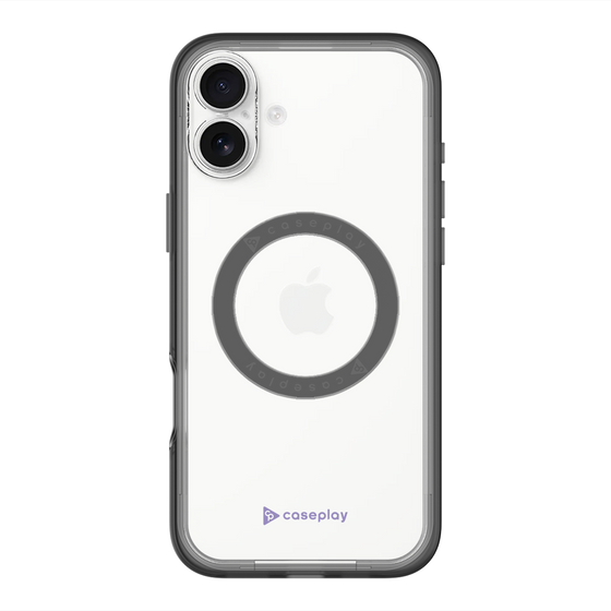 スリムプロテクションプレミアムケース with MagSafe［ オリジナル - caseplayロゴ - パープル/A ］