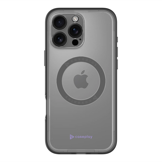 スリムプロテクションプレミアムケース with MagSafe［ オリジナル - caseplayロゴ - パープル/A ］