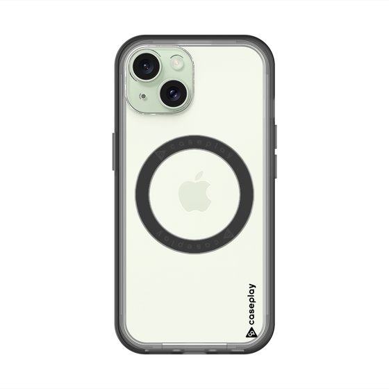 スリムプロテクションプレミアムケース with MagSafe［ オリジナル - caseplayロゴ - ブラック/B ］
