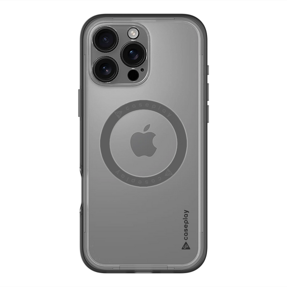 スリムプロテクションプレミアムケース with MagSafe［ オリジナル - caseplayロゴ - ブラック/B ］