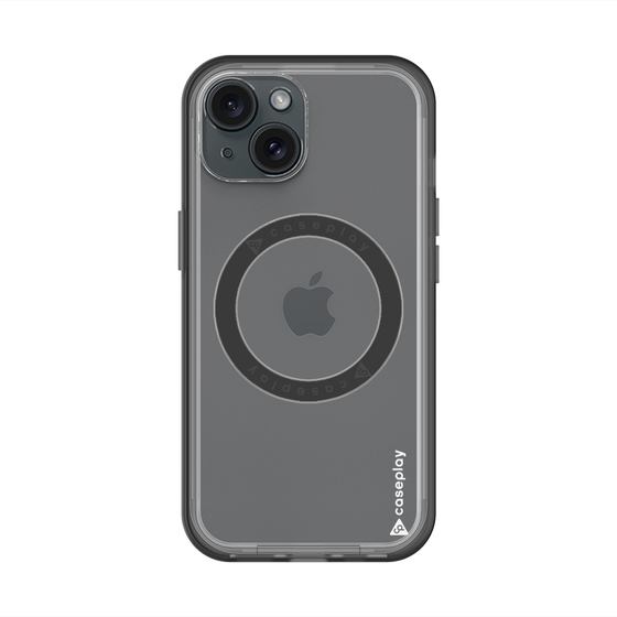 スリムプロテクションプレミアムケース with MagSafe［ オリジナル - caseplayロゴ - ホワイト/B ］