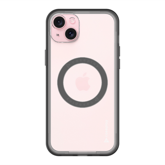 スリムプロテクションプレミアムケース with MagSafe［ オリジナル - caseplayロゴ - ホワイト/B ］