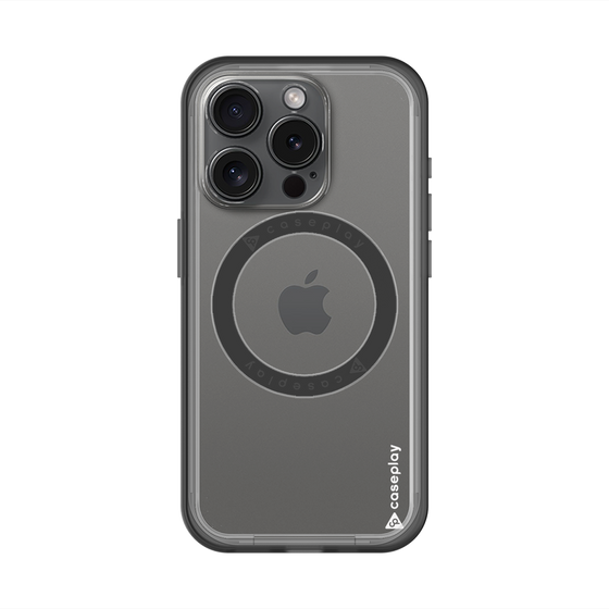 スリムプロテクションプレミアムケース with MagSafe［ オリジナル - caseplayロゴ - ホワイト/B ］