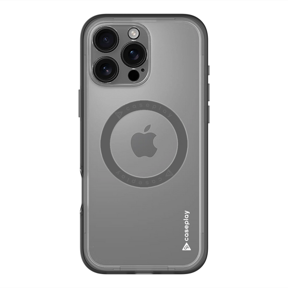 スリムプロテクションプレミアムケース with MagSafe［ オリジナル - caseplayロゴ - ホワイト/B ］