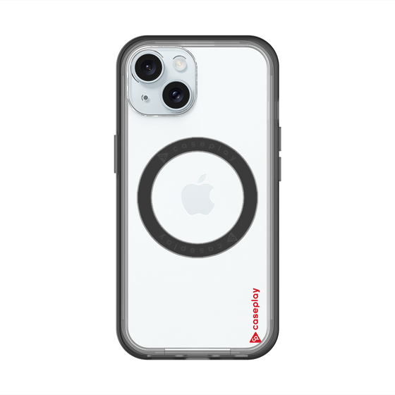 スリムプロテクションプレミアムケース with MagSafe［ オリジナル - caseplayロゴ - レッド/B ］