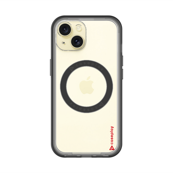 スリムプロテクションプレミアムケース with MagSafe［ オリジナル - caseplayロゴ - レッド/B ］
