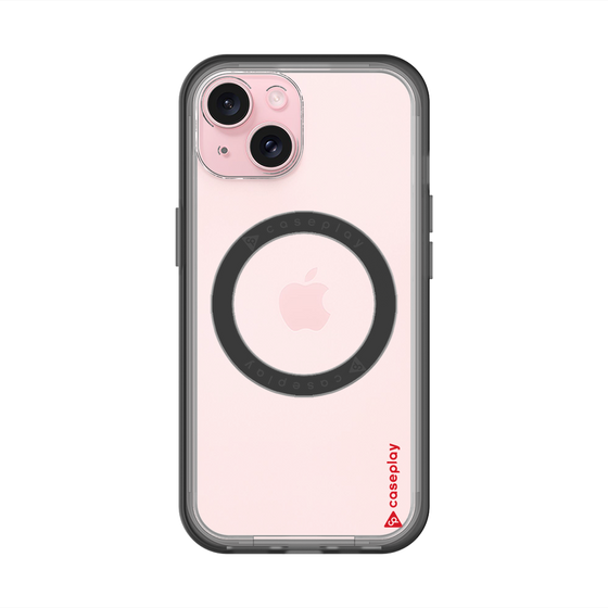 スリムプロテクションプレミアムケース with MagSafe［ オリジナル - caseplayロゴ - レッド/B ］