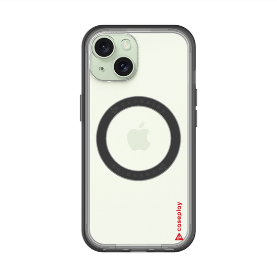 スリムプロテクションプレミアムケース with MagSafe［ オリジナル - caseplayロゴ - レッド/B ］