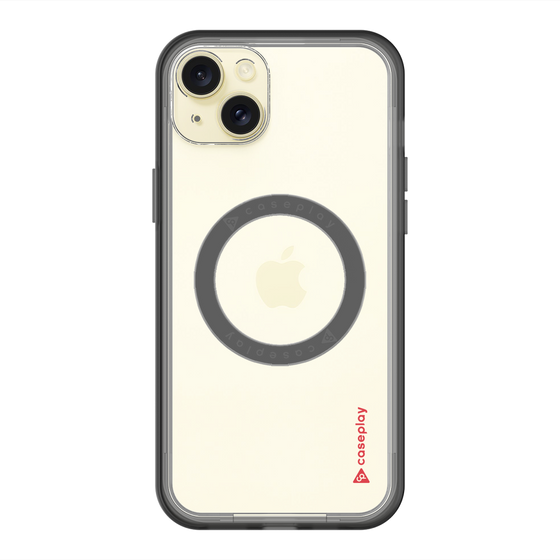 スリムプロテクションプレミアムケース with MagSafe［ オリジナル - caseplayロゴ - レッド/B ］