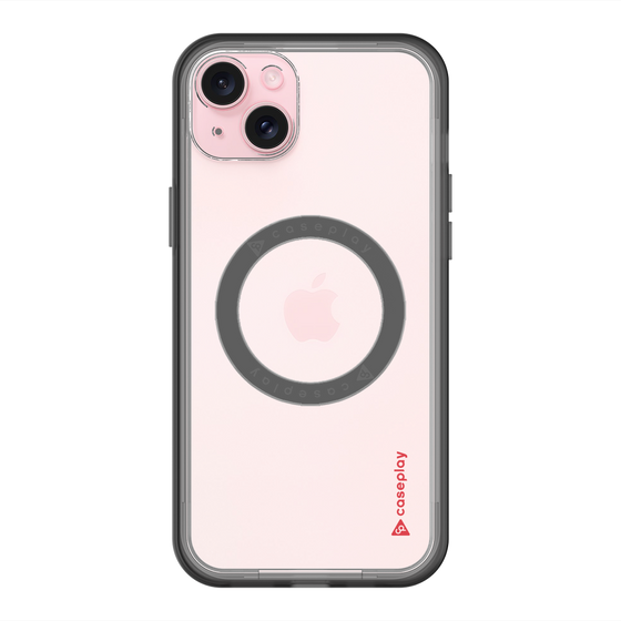 スリムプロテクションプレミアムケース with MagSafe［ オリジナル - caseplayロゴ - レッド/B ］