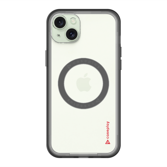 スリムプロテクションプレミアムケース with MagSafe［ オリジナル - caseplayロゴ - レッド/B ］