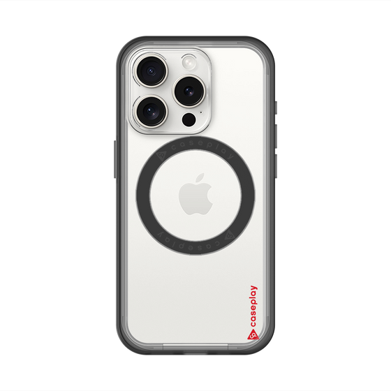 スリムプロテクションプレミアムケース with MagSafe［ オリジナル - caseplayロゴ - レッド/B ］