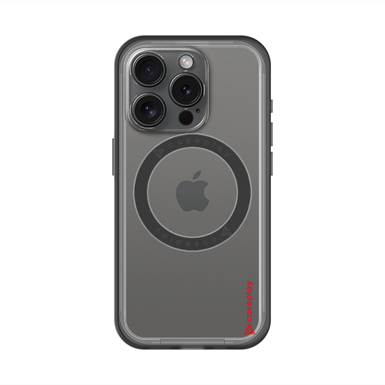 スリムプロテクションプレミアムケース with MagSafe［ オリジナル - caseplayロゴ - レッド/B ］