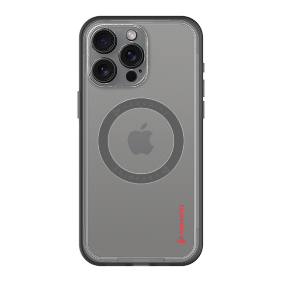 スリムプロテクションプレミアムケース with MagSafe［ オリジナル - caseplayロゴ - レッド/B ］