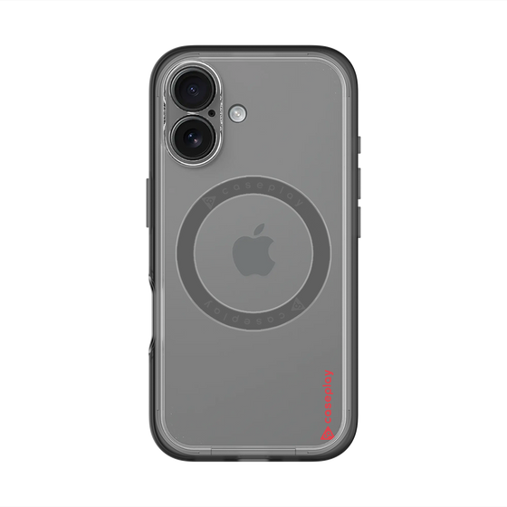 スリムプロテクションプレミアムケース with MagSafe［ オリジナル - caseplayロゴ - レッド/B ］