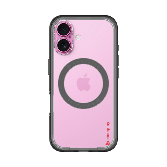 スリムプロテクションプレミアムケース with MagSafe［ オリジナル - caseplayロゴ - レッド/B ］