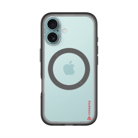 スリムプロテクションプレミアムケース with MagSafe［ オリジナル - caseplayロゴ - レッド/B ］
