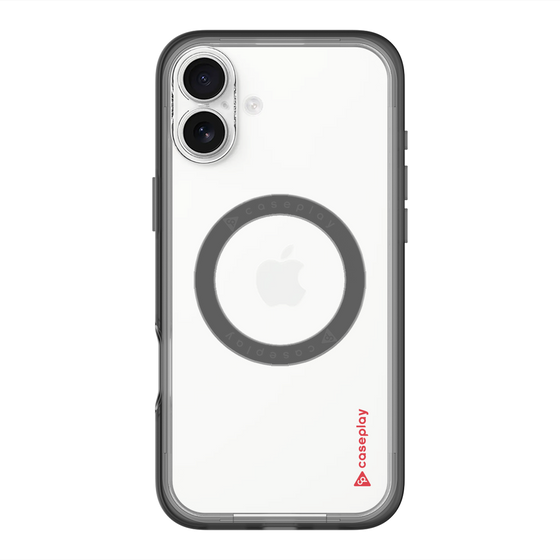 スリムプロテクションプレミアムケース with MagSafe［ オリジナル - caseplayロゴ - レッド/B ］