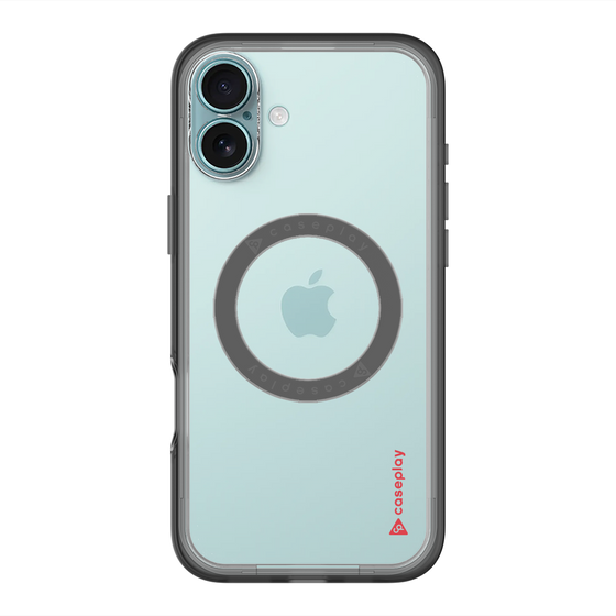 スリムプロテクションプレミアムケース with MagSafe［ オリジナル - caseplayロゴ - レッド/B ］