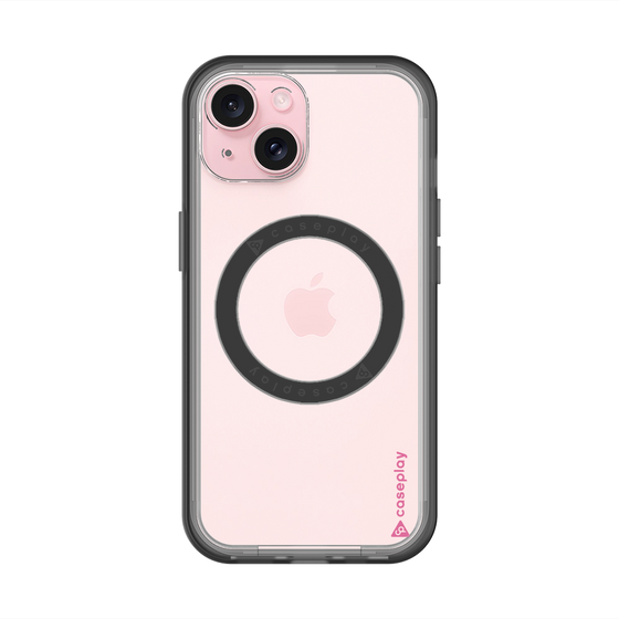 スリムプロテクションプレミアムケース with MagSafe［ オリジナル - caseplayロゴ - ピンク/B ］