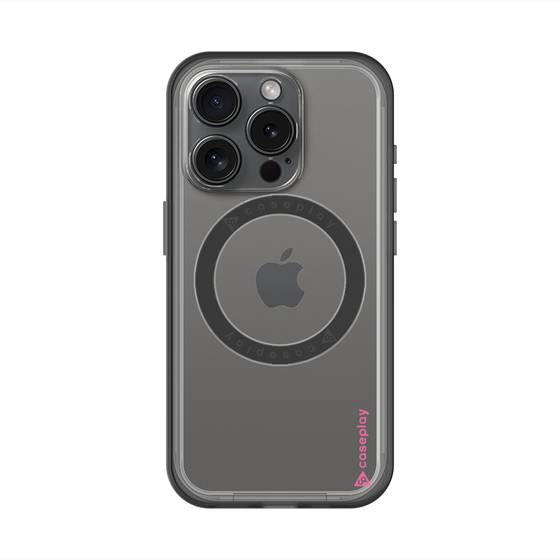 スリムプロテクションプレミアムケース with MagSafe［ オリジナル - caseplayロゴ - ピンク/B ］