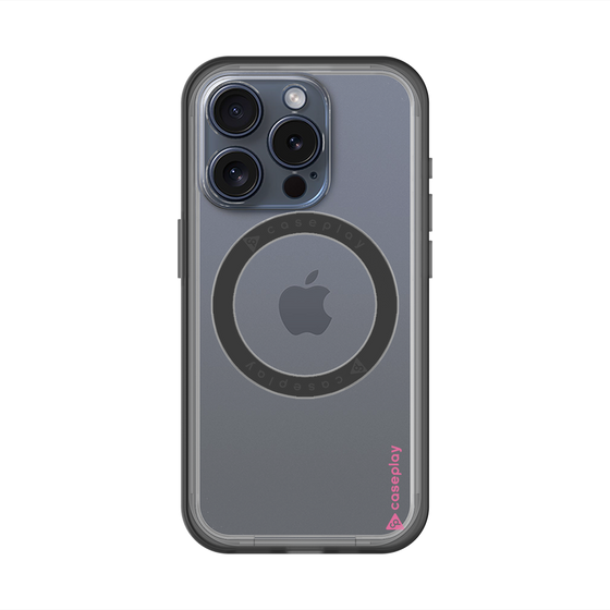 スリムプロテクションプレミアムケース with MagSafe［ オリジナル - caseplayロゴ - ピンク/B ］