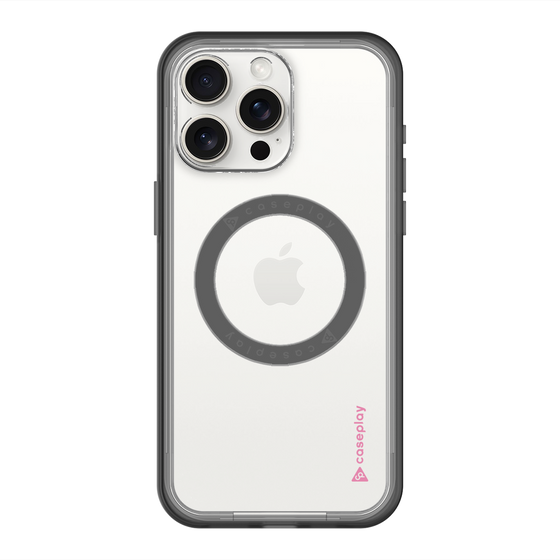 スリムプロテクションプレミアムケース with MagSafe［ オリジナル - caseplayロゴ - ピンク/B ］