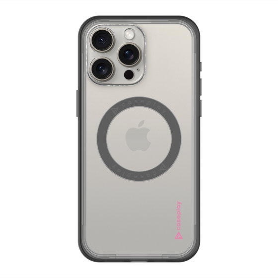 スリムプロテクションプレミアムケース with MagSafe［ オリジナル - caseplayロゴ - ピンク/B ］