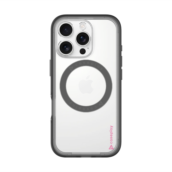 スリムプロテクションプレミアムケース with MagSafe［ オリジナル - caseplayロゴ - ピンク/B ］